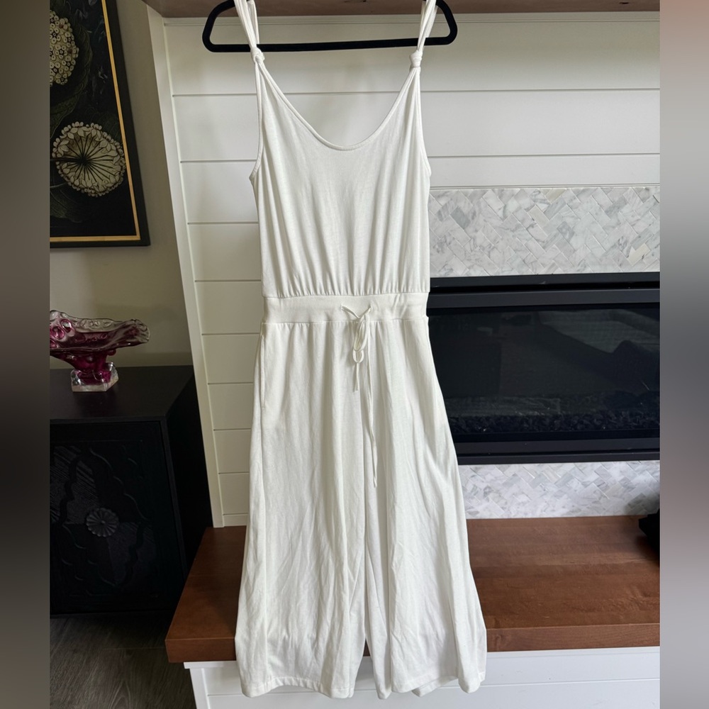 Grey State White Jumpsuit
